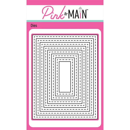 Pink and Main - Dies - Stitched Rectangle Frames 1 Pink and Main - Dies - Stitched Rectangle Frames