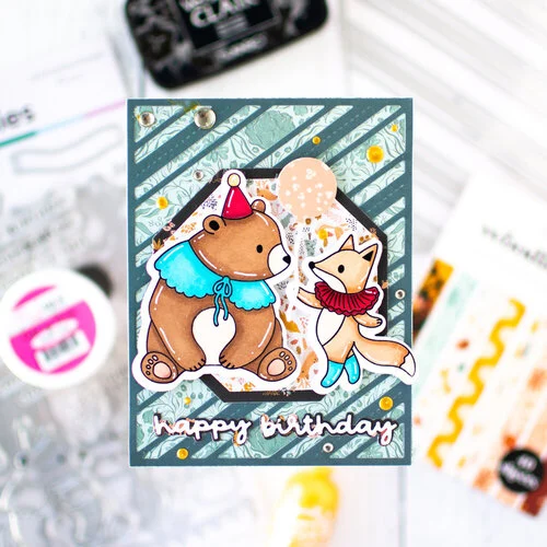 Scrapbook.com - Decorative Die and Stamp Set - Woodland - Enchanted Forest