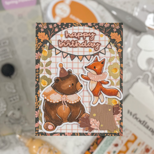 Scrapbook.com - Decorative Die and Stamp Set - Woodland - Enchanted Forest