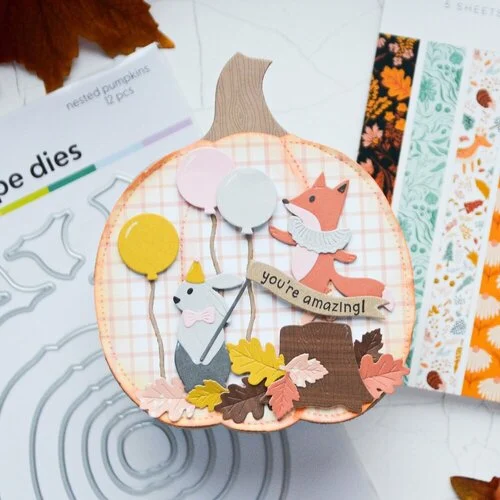 Scrapbook.com - Decorative Die and Stamp Set - Woodland - Enchanted Forest