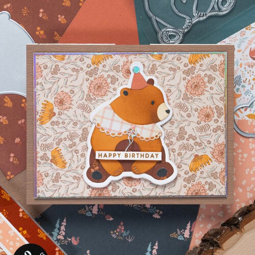 Scrapbook.com - Decorative Die and Stamp Set - Woodland - Enchanted Forest