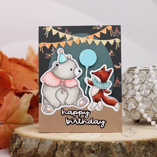 Scrapbook.com - Decorative Die and Stamp Set - Woodland - Enchanted Forest