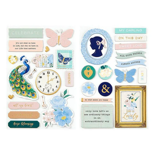 Spellbinders - Rosie's Studio - Belleview Collection - Chipboard Embellishments 1 Spellbinders - Rosie's Studio - Belleview Collection - Chipboard Embellishments