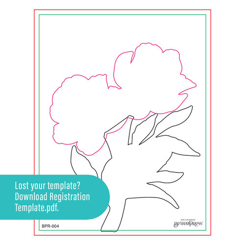 Spellbinders - BetterPress Collection - Press Plate and Registration - Peony Perfection 6 Spellbinders - BetterPress Collection - Press Plate and Registration - Peony Perfection