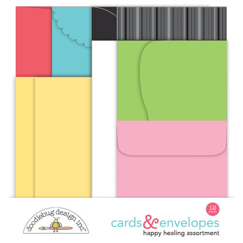 Doodlebug Design - Happy Healing Collection - Cards And Envelopes