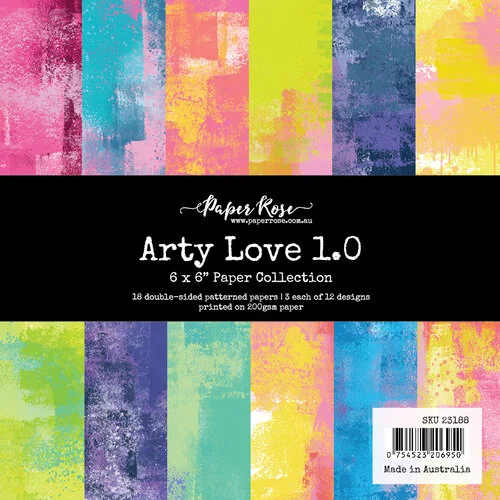 Paper Rose - 6 x 6 Collection Pack - Arty Love 1.0 1 Paper Rose - 6 x 6 Collection Pack - Arty Love 1.0