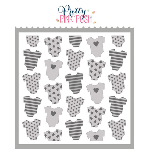 Pretty Pink Posh - Layering Stencils - Onesies
