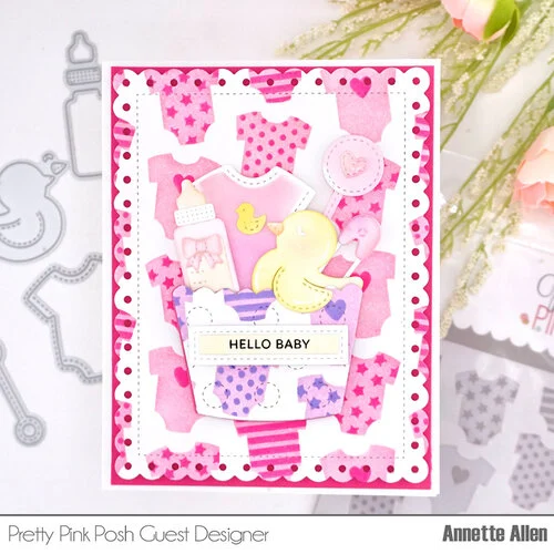 Pretty Pink Posh - Layering Stencils - Onesies