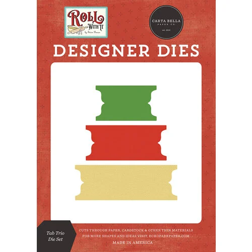 Carta Bella Paper - Roll With It Collection - Designer Dies - Tab Trio 1 Carta Bella Paper - Roll With It Collection - Designer Dies - Tab Trio
