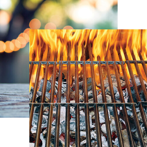 Reminisce - Backyard BBQ Collection - 12 x 12 Double Sided Paper - Grilling Time 1 Reminisce - Backyard BBQ Collection - 12 x 12 Double Sided Paper - Grilling Time