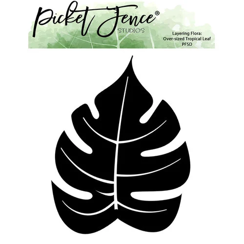 Picket Fence Studios - Dies - Layering Flora - Over-sized Tropical Leaf 1 Picket Fence Studios - Dies - Layering Flora - Over-sized Tropical Leaf