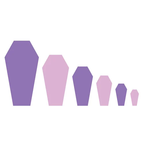 Scrapbook.com - Decorative Die Set - Nested Coffins