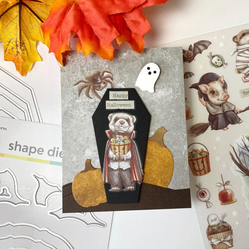 Scrapbook.com - Decorative Die Set - Nested Coffins