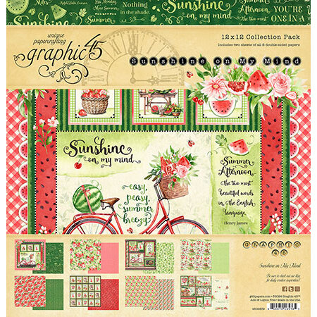 Graphic 45 - Sunshine On My Mind Collection - 12 x 12 Collection Pack 1 Graphic 45 - Sunshine On My Mind Collection - 12 x 12 Collection Pack