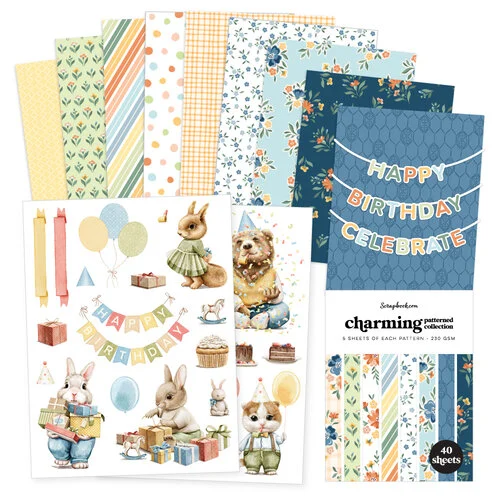 Scrapbook.com - Charming Characters - Dies, Paper, Rub-Ons