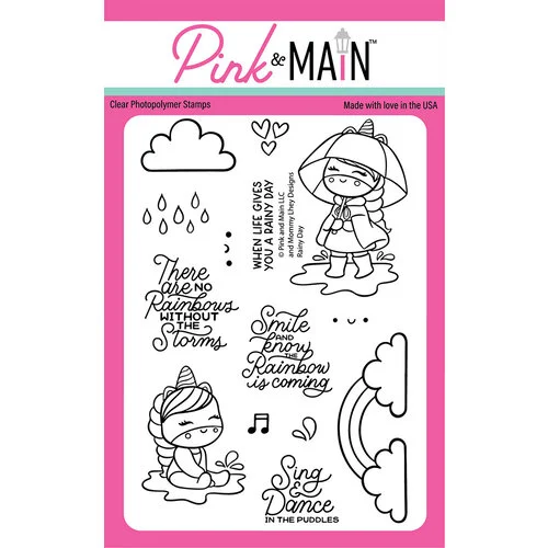 Pink and Main - Clear Photopolymer Stamps - Rainy Day 1 Pink and Main - Clear Photopolymer Stamps - Rainy Day