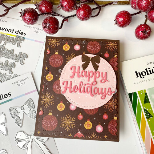 Scrapbook.com - Holiday - Patterned Cardstock Paper Pad - Double Sided - 6x8 - 40 Sheets