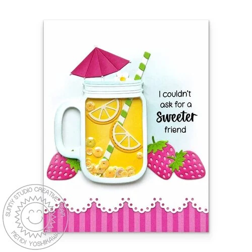 Sunny Studio Stamps - Sunny Snippets - Craft Dies - Summer Jar Mug 2 Sunny Studio Stamps - Sunny Snippets - Craft Dies - Summer Jar Mug