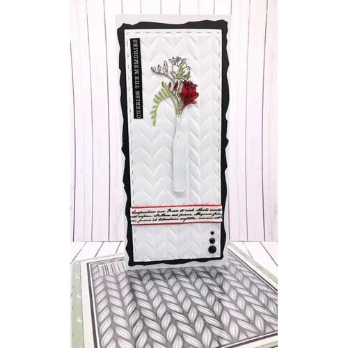 Lisa Horton Crafts - 3D Embossing Folder - Knitted 3 Lisa Horton Crafts - 3D Embossing Folder - Knitted