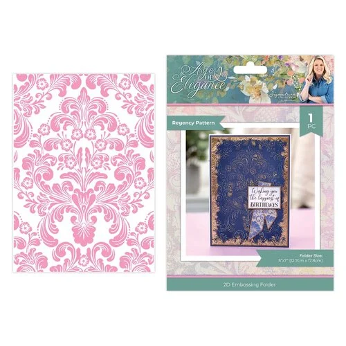 Crafter's Companion - Age Of Elegance Collection - 2D Embossing Folder - Regency Pattern