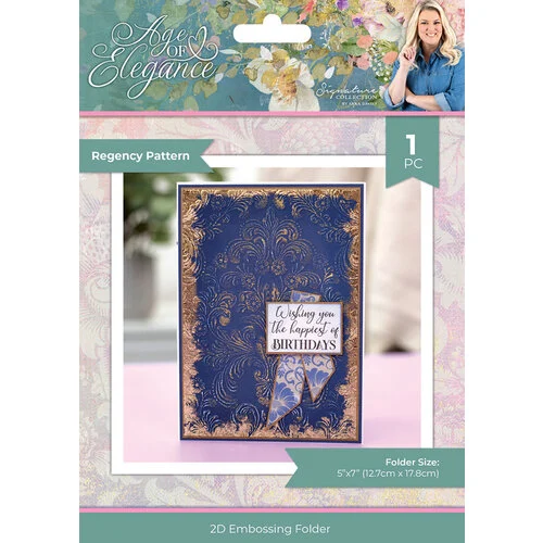 Crafter's Companion - Age Of Elegance Collection - 2D Embossing Folder - Regency Pattern