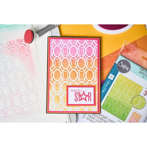 Sizzix - Stacey Park - Stencils - Cosmopolitan - Golden Rings