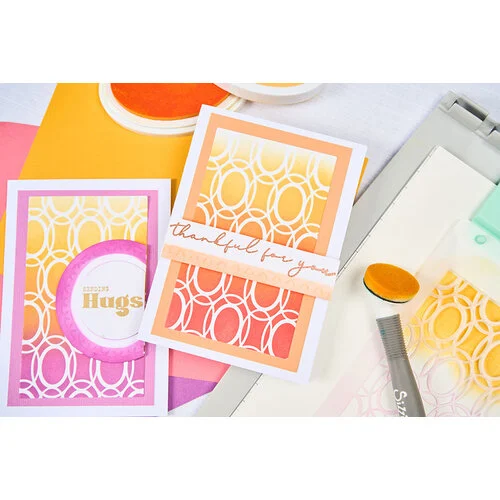 Sizzix - Stacey Park - Stencils - Cosmopolitan - Golden Rings
