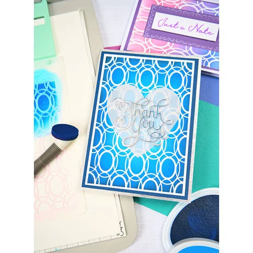 Sizzix - Stacey Park - Stencils - Cosmopolitan - Golden Rings