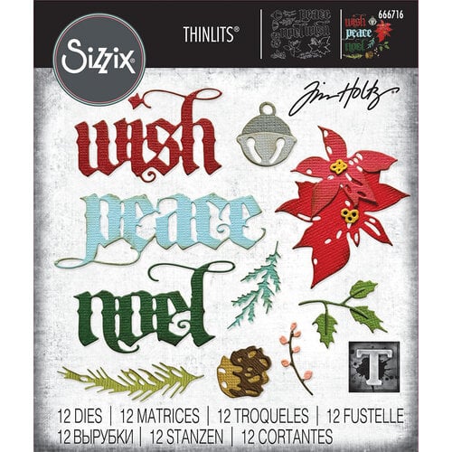 Sizzix - Tim Holtz - Thinlits Dies - Vault Holiday Classic 1 Sizzix - Tim Holtz - Thinlits Dies - Vault Holiday Classic