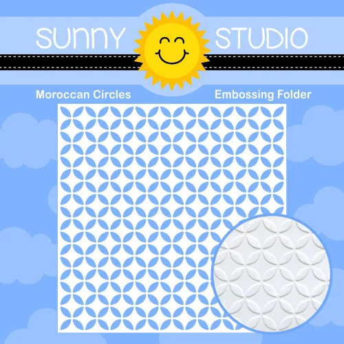 Sunny Studio Stamps - Embossing Folder - Moroccan Circles 1 Sunny Studio Stamps - Embossing Folder - Moroccan Circles