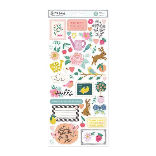 Bea Valint - Sketchbook Collection - 6 x 12 Cardstock Stickers