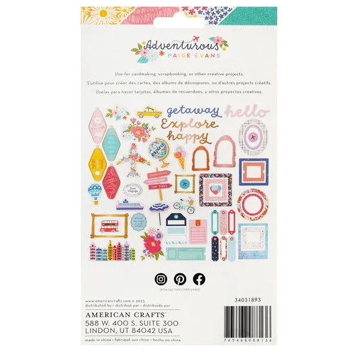 Paige Evans - Adventurous Collection - Chipboard Diecuts