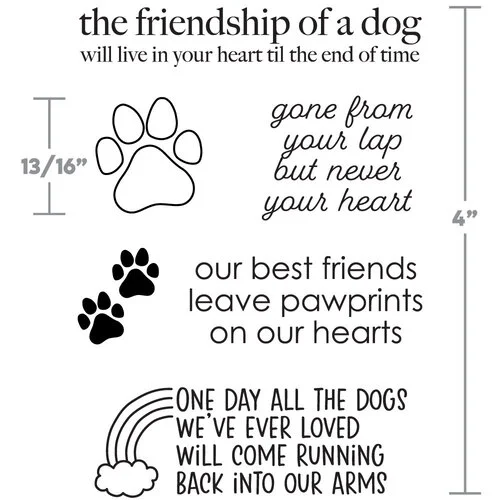 Scrapbook.com - Clear Photopolymer Stamp Set - Dog Sympathy 2 Scrapbook.com - Clear Photopolymer Stamp Set - Dog Sympathy