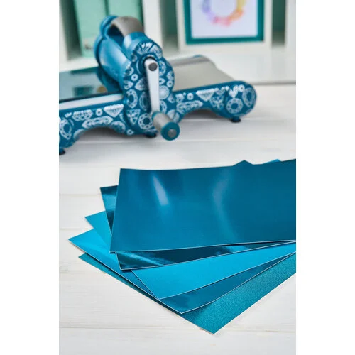 Sizzix - Stacey Park - Surfacez Collection - Opulent Cardstock - 8.25 x 11.75 - Teal - 50 Pack