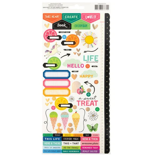 Vicki Boutin - Bold Bright Collection - 6 x 12 Stickers - Holographic Foil