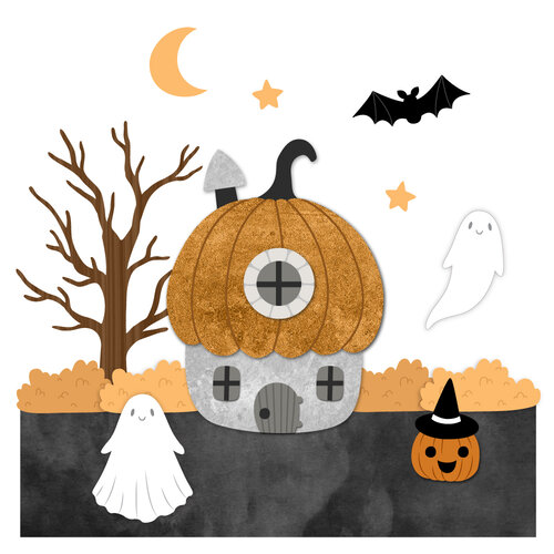 Scrapbook.com - Decorative Die Set - Build and Layer - Pumpkin House 1 Scrapbook.com - Decorative Die Set - Build and Layer - Pumpkin House
