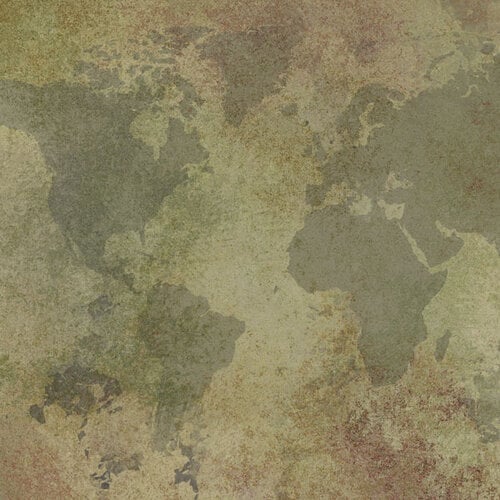 Scrapbook Customs - 12 x 12 Double Sided Paper - Grunge Map 2 Scrapbook Customs - 12 x 12 Double Sided Paper - Grunge Map