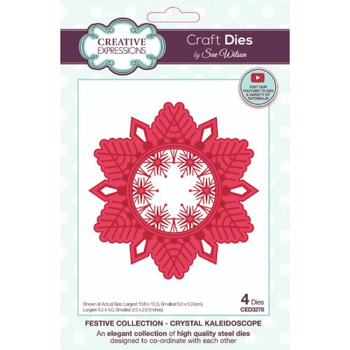 Creative Expressions - Festive Collection - Craft Dies - Crystal Kaleidoscope 1 Creative Expressions - Festive Collection - Craft Dies - Crystal Kaleidoscope