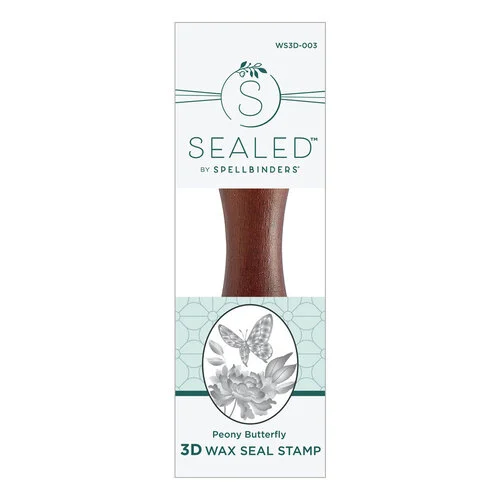Spellbinders - Sealed Collection - Wax Seal Stamp - Peony Butterfly 3 Spellbinders - Sealed Collection - Wax Seal Stamp - Peony Butterfly