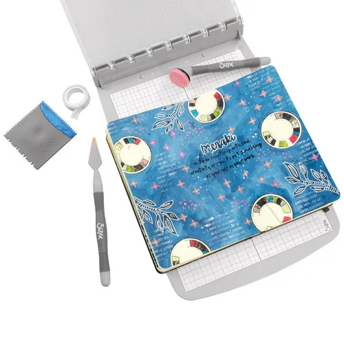 Sizzix - Studio - Stencils and Clear Stamps Set - Create 5 Sizzix - Studio - Stencils and Clear Stamps Set - Create
