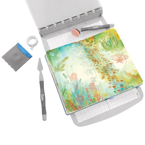 Sizzix - Studio - Stencils and Clear Stamps Set - Nature 5 Sizzix - Studio - Stencils and Clear Stamps Set - Nature