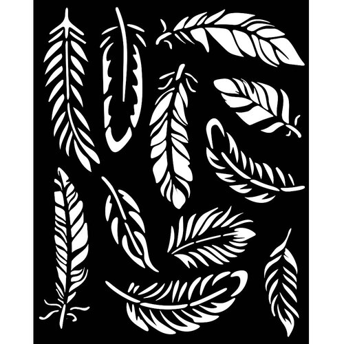 Stamperia - Lavender Collection - Stencils - Feathers 1 Stamperia - Lavender Collection - Stencils - Feathers