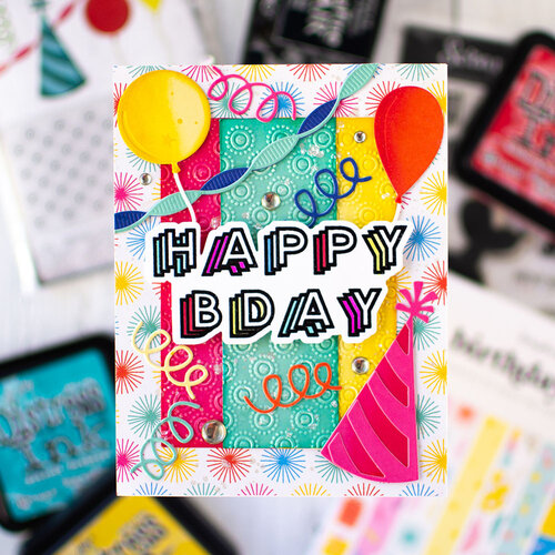 Sizzix - Tim Holtz - Sidekick Collection - Thinlits and Embossing Folder Set - Celebrate 4 Sizzix - Tim Holtz - Sidekick Collection - Thinlits and Embossing Folder Set - Celebrate