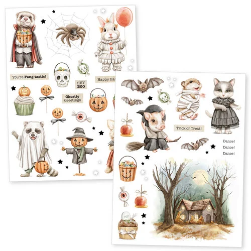 Scrapbook.com - Spooky Critters - Rub-On Transfers - 6x8 - 2 Sheets 1 Scrapbook.com - Spooky Critters - Rub-On Transfers - 6x8 - 2 Sheets