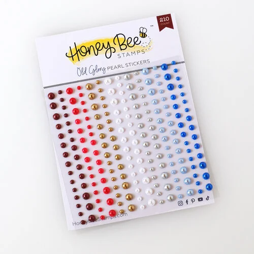 Honey Bee Stamps - Sunkissed Summer Collection - Pearl Stickers - Old Glory