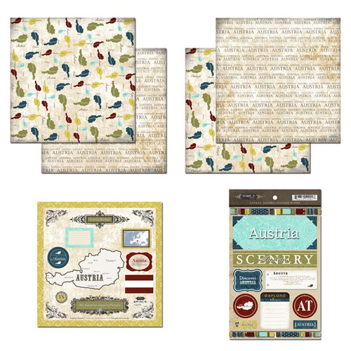 Scrapbook Customs - Explore Country Collection - 12 x 12 Complete Kit - Austria 1 Scrapbook Customs - Explore Country Collection - 12 x 12 Complete Kit - Austria