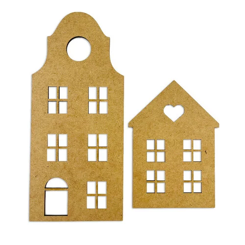 Stamperia - MDF Supports - Houses 1 Stamperia - MDF Supports - Houses