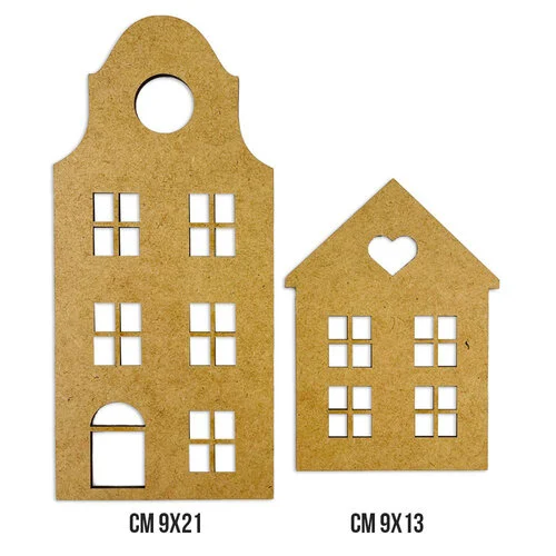 Stamperia - MDF Supports - Houses 2 Stamperia - MDF Supports - Houses