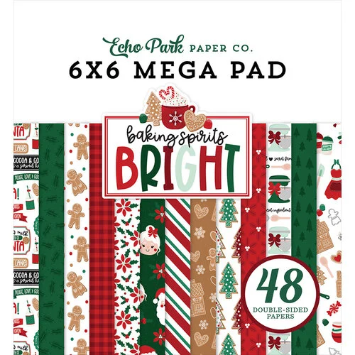 Echo Park - Baking Spirits Bright Collection - 6 x 6 Mega Paper Pad 1 Echo Park - Baking Spirits Bright Collection - 6 x 6 Mega Paper Pad