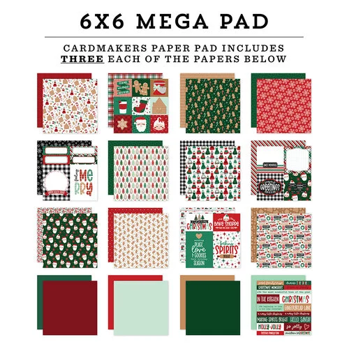 Echo Park - Baking Spirits Bright Collection - 6 x 6 Mega Paper Pad 2 Echo Park - Baking Spirits Bright Collection - 6 x 6 Mega Paper Pad